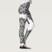 Modern Black & White Mandala Pattern Geometric Leggings (Rechts)