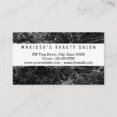 Modern Black White Marble Loyalty Discount Punch (Achterkant)