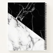 Modern Black White Marble Texture Designer Notes Notitieboek (Achterkant)