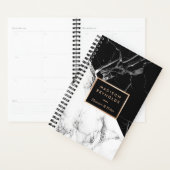 Modern Black White Marble Texture Designer Planner (Display)