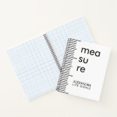 Modern Black White Measure Life Goals Notitieboek (Binnen)