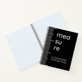 Modern Black White Measure Vet Student Notes Notitieboek (Binnen)