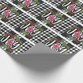 Modern Black White met kerstcadeaukreet Cadeaupapier (Hoek)