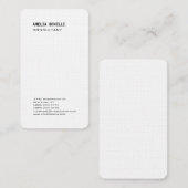Modern Black White Minimalist Professional Visitekaartje (Voorkant / Achterkant)