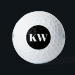 Modern Black White Monogram Initialen op maat Golfballen<br><div class="desc">Modern Black White Monogram Initialen Persoonlijke Golfballs</div>
