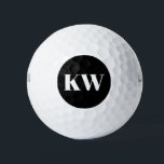 Modern Black White Monogram Initialen op maat Golfballen<br><div class="desc">Modern Black White Monogram Initialen Persoonlijke Golfballs</div>