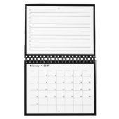 Modern Black White Monogram Name To Do List Kalender (Feb 2027)