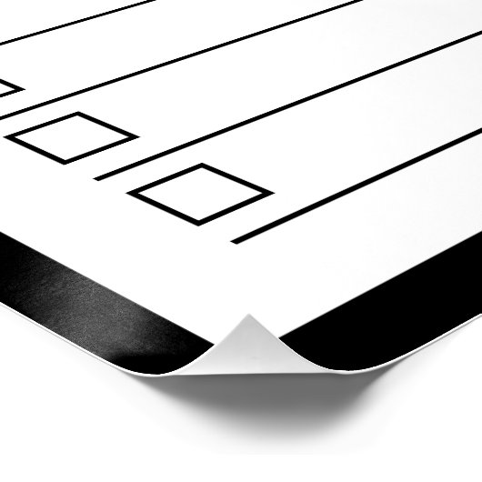 Modern Black White Monogram Name To Do List Perfect Poster (Hoek)