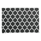 Modern Black White Moroccan Quatrefoil Pattern Kussensloop (Voorkant-Rechts)