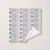 Modern Black White Mudcloth African Pattern Bad Handdoek (Wasdoekje)