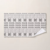 Modern Black White Mudcloth African Pattern Bad Handdoek (Handdoek)