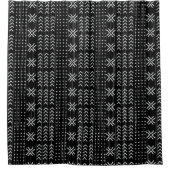 Modern Black White Mudcloth African Pattern Douchegordijn (Voorkant)