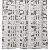 Modern Black White Mudcloth African Pattern Douchegordijn (Voorkant)
