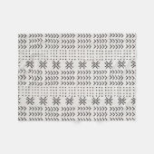 Modern Black White Mudcloth African Pattern Fleece Deken (Voorkant (Horizontaal))