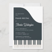Modern Black White Music Piano Overweging Kaart (Voorkant)