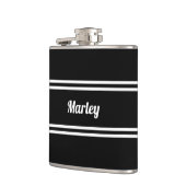 Modern Black & White Name Heupfles (Links)