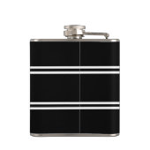 Modern Black & White Name Heupfles (Achterkant)