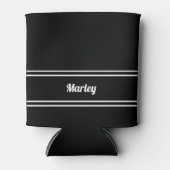 Modern Black & White Name Minimalist Blikjeskoeler (Voorkant)