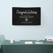 Modern Black White Nurse Graduse Party Name Spandoek (Beurs)