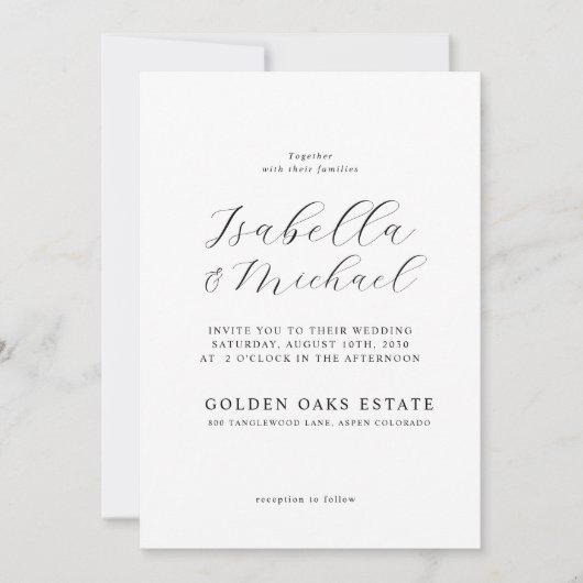 Modern Black & White Overlay Photo Wedding Kaart (Voorkant)