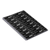 Modern Black White Personalized Name Collage Notitieboek (Rechterzijde)