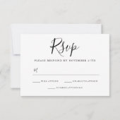 Modern Black & White Photo Family Wedding RSVP Kaartje (Achterkant)