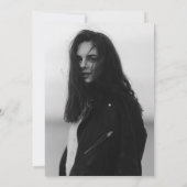 Modern Black White Photo Grad Party Invitation Kaart (Achterkant)