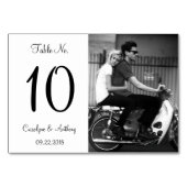 Modern Black & White Photo Wedding Kaart (Voorkant)