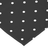 Modern Black White Polka Dots Pattern Korte Tafelloper (Hoek)