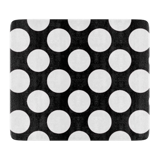 Modern Black White Polka Dots Pattern Snijplank (Voorkant)