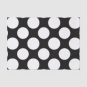 Modern Black White Polka Dots Pattern Tissuepapier (Voorkant)