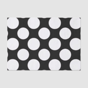 Modern Black White Polka Dots Pattern Tissuepapier
