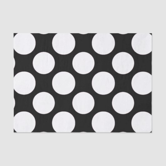 Modern Black White Polka Dots Pattern Tissuepapier (Voorkant)