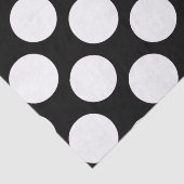 Modern Black White Polka Dots Pattern Tissuepapier (Detail)