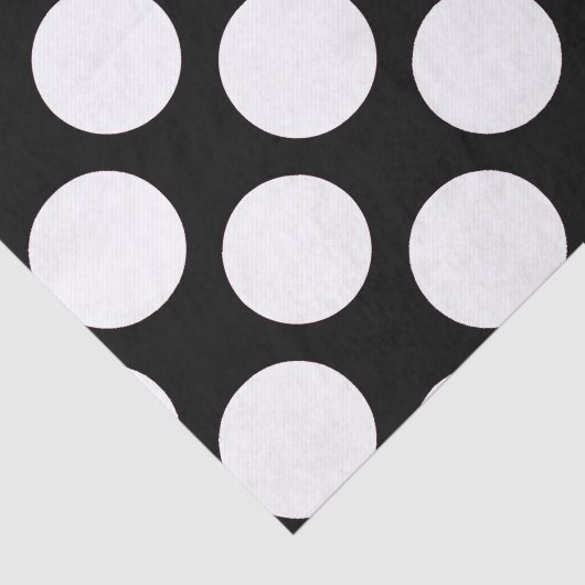 Modern Black White Polka Dots Pattern Tissuepapier (Detail)