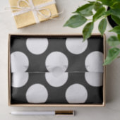Modern Black White Polka Dots Pattern Tissuepapier (Geschenk)