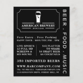 Modern Black & White, Pub/Brewery Adverteren Flyer (Voorkant)