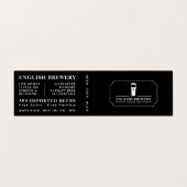 Modern Black & White, Pub/Brewery, Gedetailleerd Visitekaartje (Buitenkant ongevouwen)