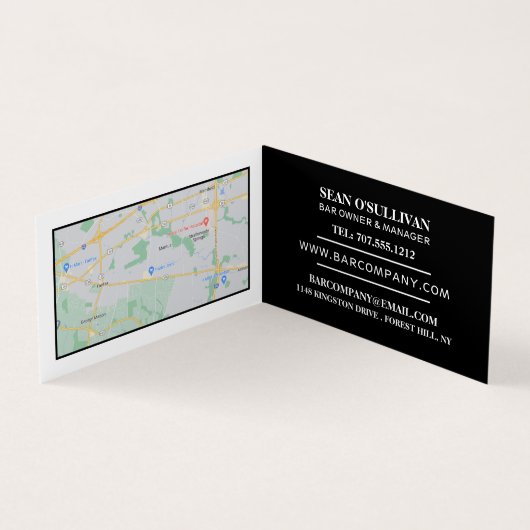 Modern Black & White, Pub/Brewery, Gedetailleerd Visitekaartje (Binnen)