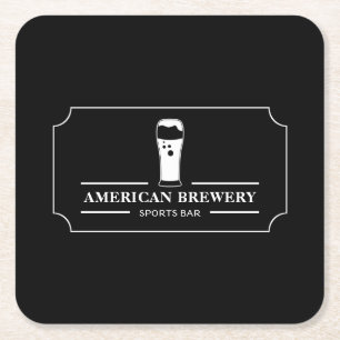 Modern Black & White, Pub/Brewery Kartonnen Onderzetters
