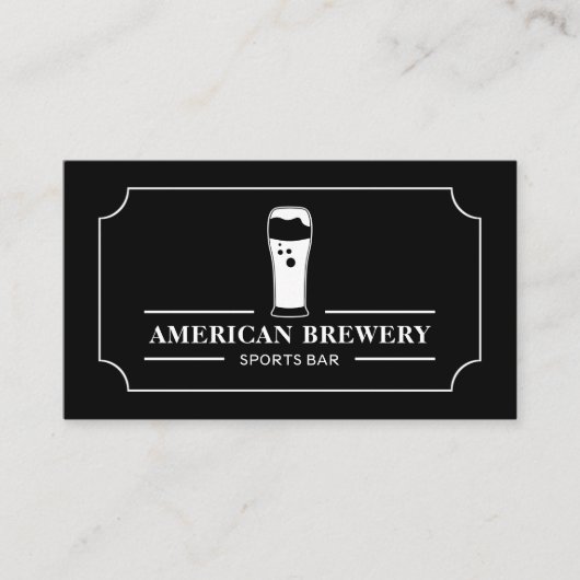 Modern Black & White, Pub/Brewery Visitekaartje (Voorkant)