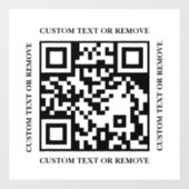 Modern Black White QR Code Window Cling Menu  Raamsticker (Vel)