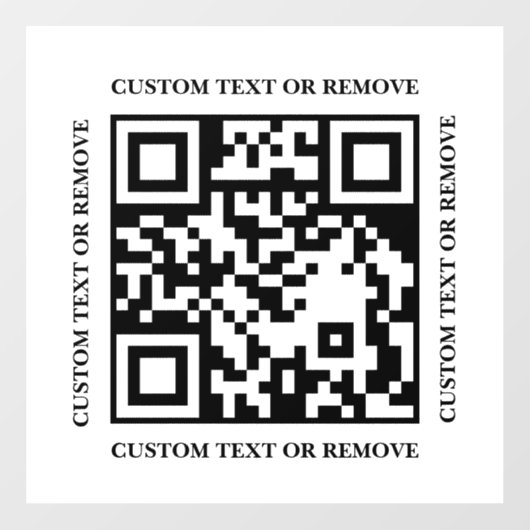 Modern Black White QR Code Window Cling Menu  Raamsticker (Vel)
