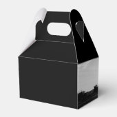 Modern Black & White Script Couple Photo Wedding Bedankdoosjes (Achterkant)