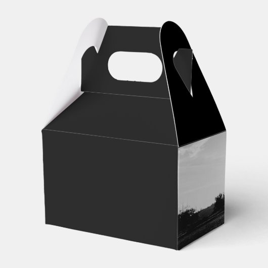 Modern Black & White Script Couple Photo Wedding Bedankdoosjes (Achterkant)