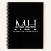 Modern Black & White Simple business Logo  Notitieboek (Voorkant)