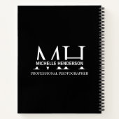 Modern Black & White Simple business Logo  Notitieboek (Achterkant)