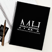 Modern Black & White Simple business Logo Notitieboek