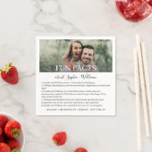 Modern Black White Simple Photo Fun Facts Weddensc Servet (Insitu)