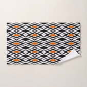 Modern Black White Sinaasappel Diamond Pattern Bad Handdoek (Handdoek)